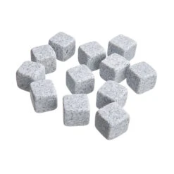 12 Kühlsteine Mit Samtbeutel ON THE ROCKS In Grau