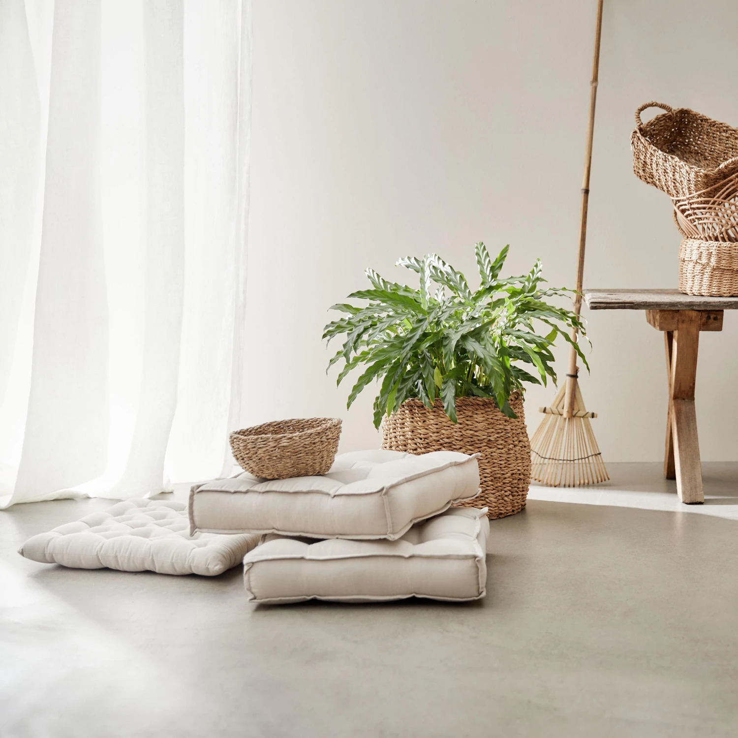 2-tlg. Korbset Rund RUSH ROPE In Natur – Bild 2