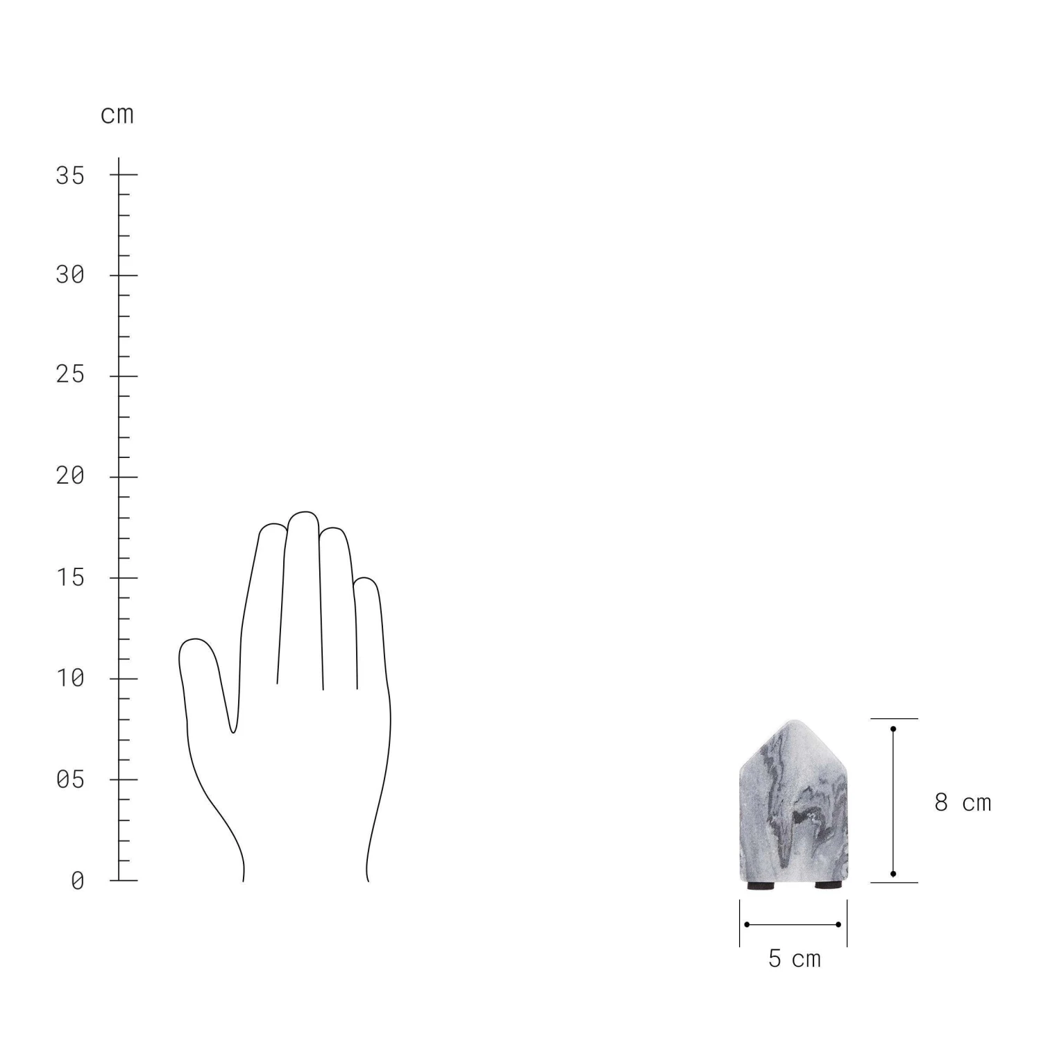 Deko-Haus L 5 X H 8cm BLOCKHOUSE In Grau – Bild 4