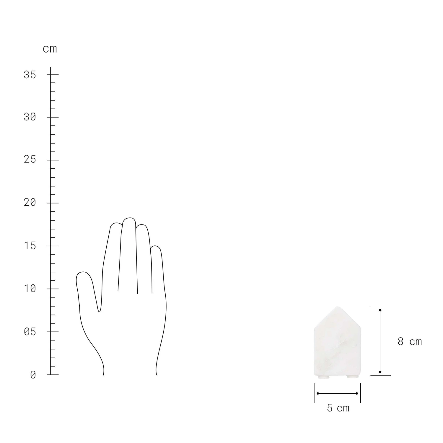 Deko-Haus L 5 X H 8cm BLOCKHOUSE In Weiß – Bild 4