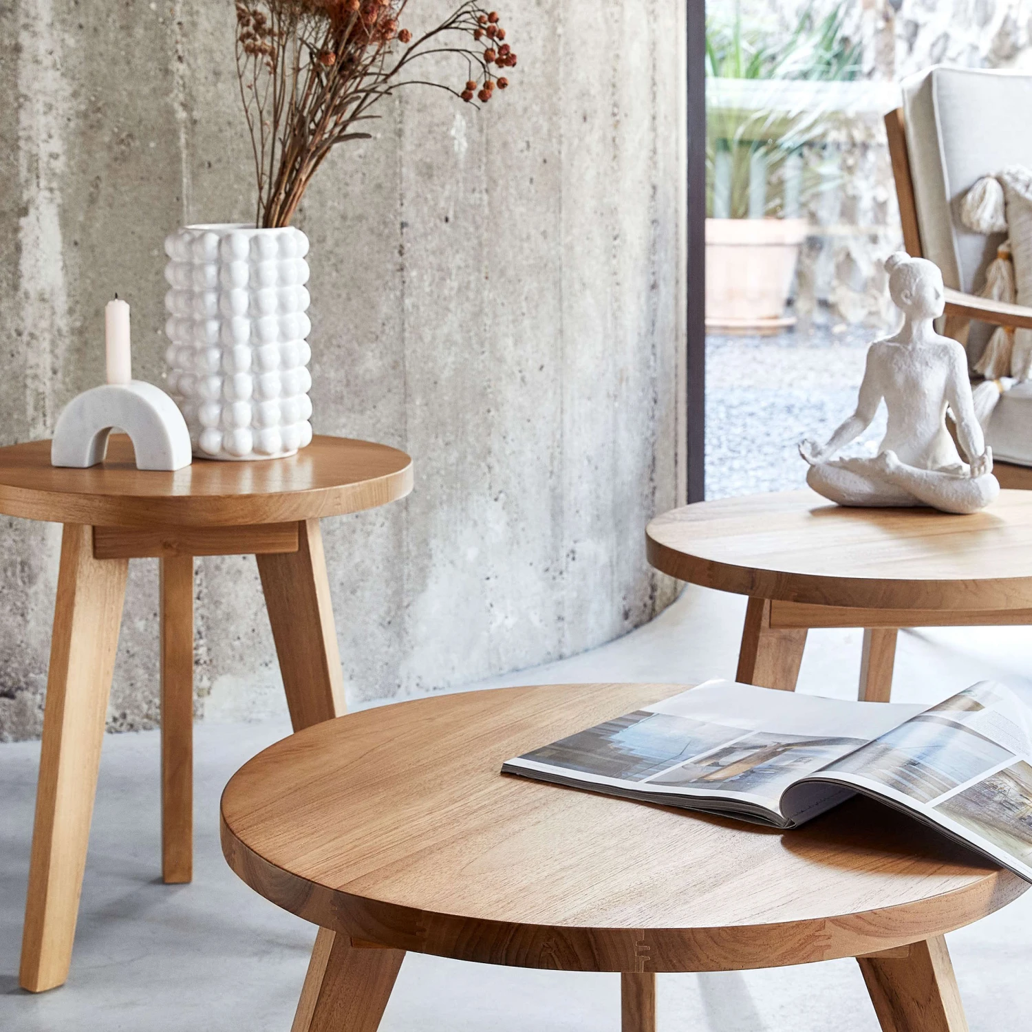 Deko Statue Höhe 24cm LOTUS In Weiß – Bild 2