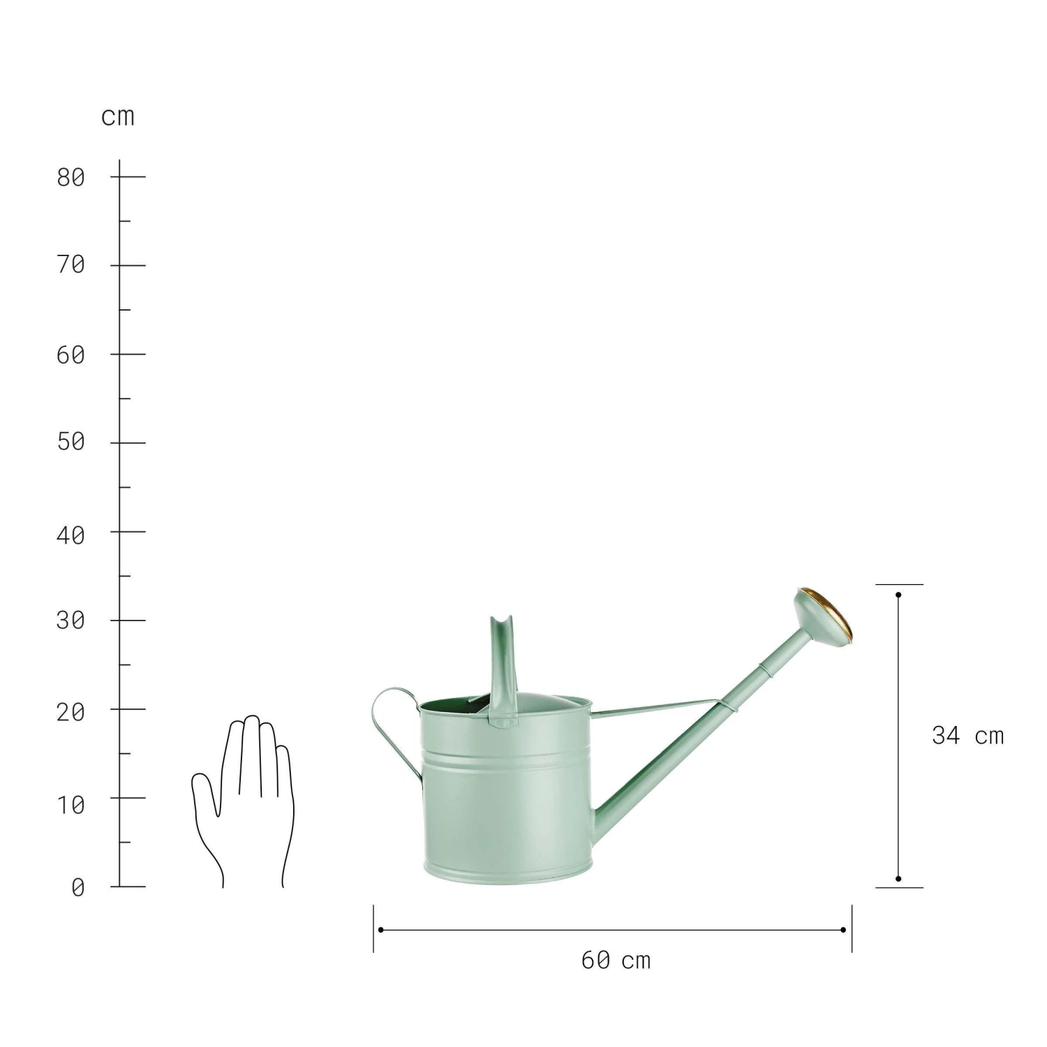 Gießkanne 8l ZINC In Pastellgrün – Bild 3