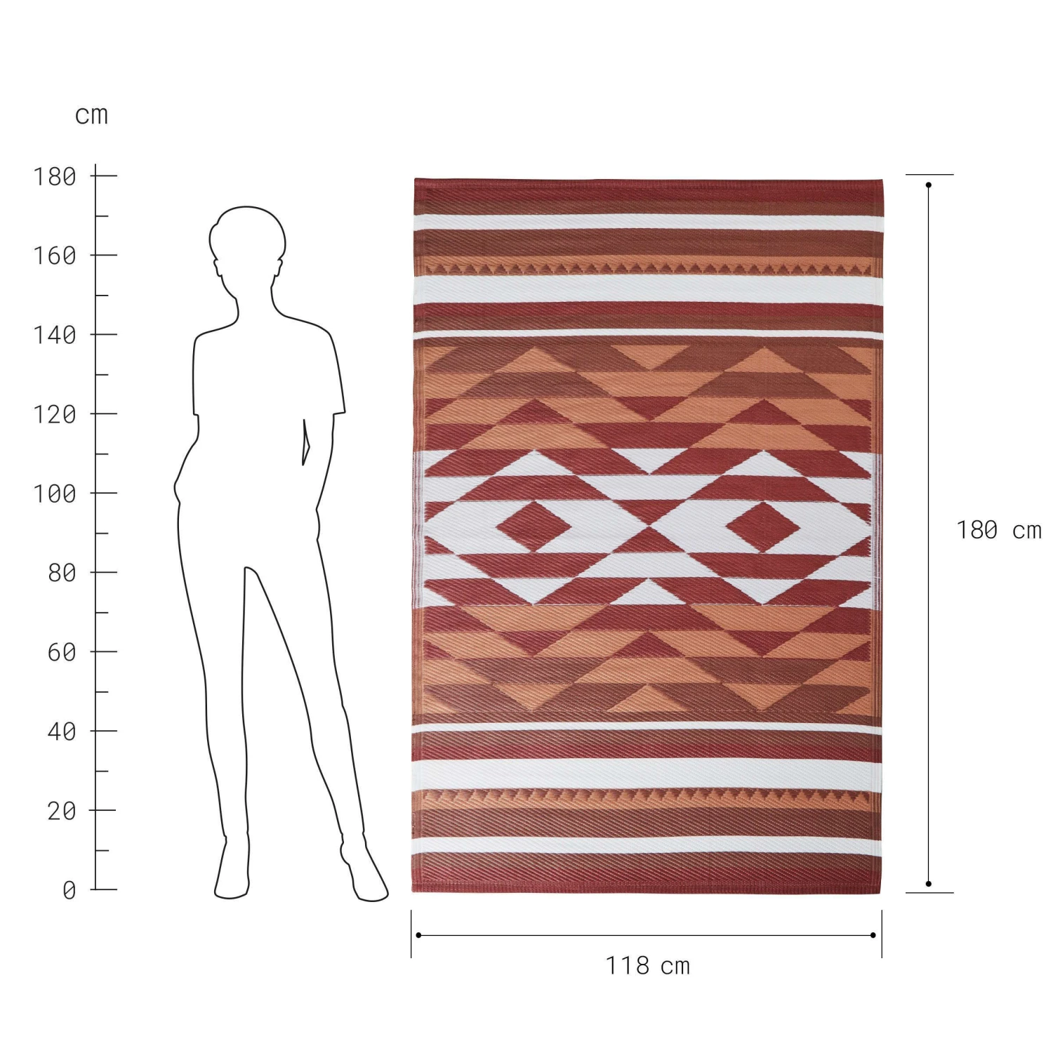 In- & Outdoor-Teppich Ikat L 180 X B 118cm COLOUR CLASH In Bunt – Bild 3