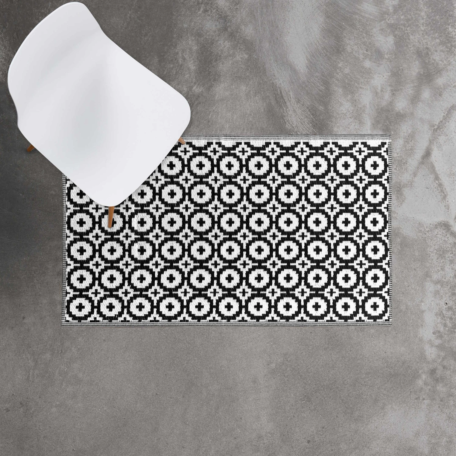 In- & Outdoor-Teppich Mosaik L 150 X B 90cm COLOUR CLASH In Schwarz – Bild 4