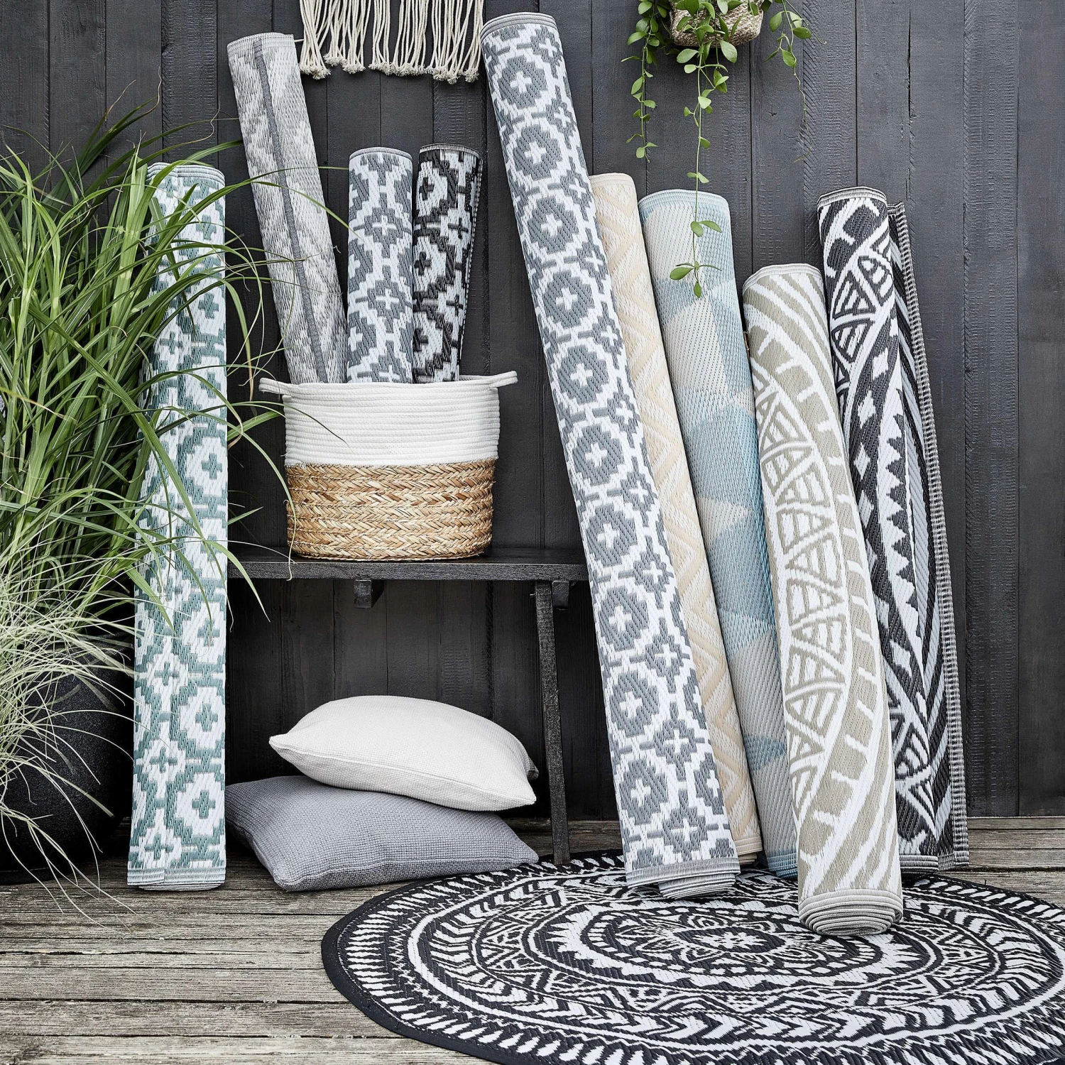 In- & Outdoor-Teppich Mosaik L 180 X B 118cm COLOUR CLASH In Salbei – Bild 6