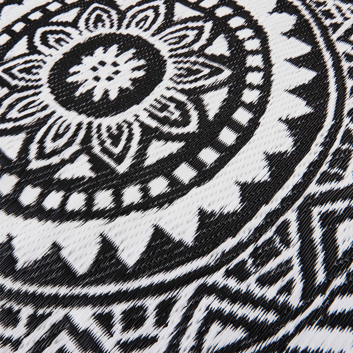 In- & Outdoor-Teppich Ø118cm COLOUR CLASH In Schwarz-Weiß – Bild 6