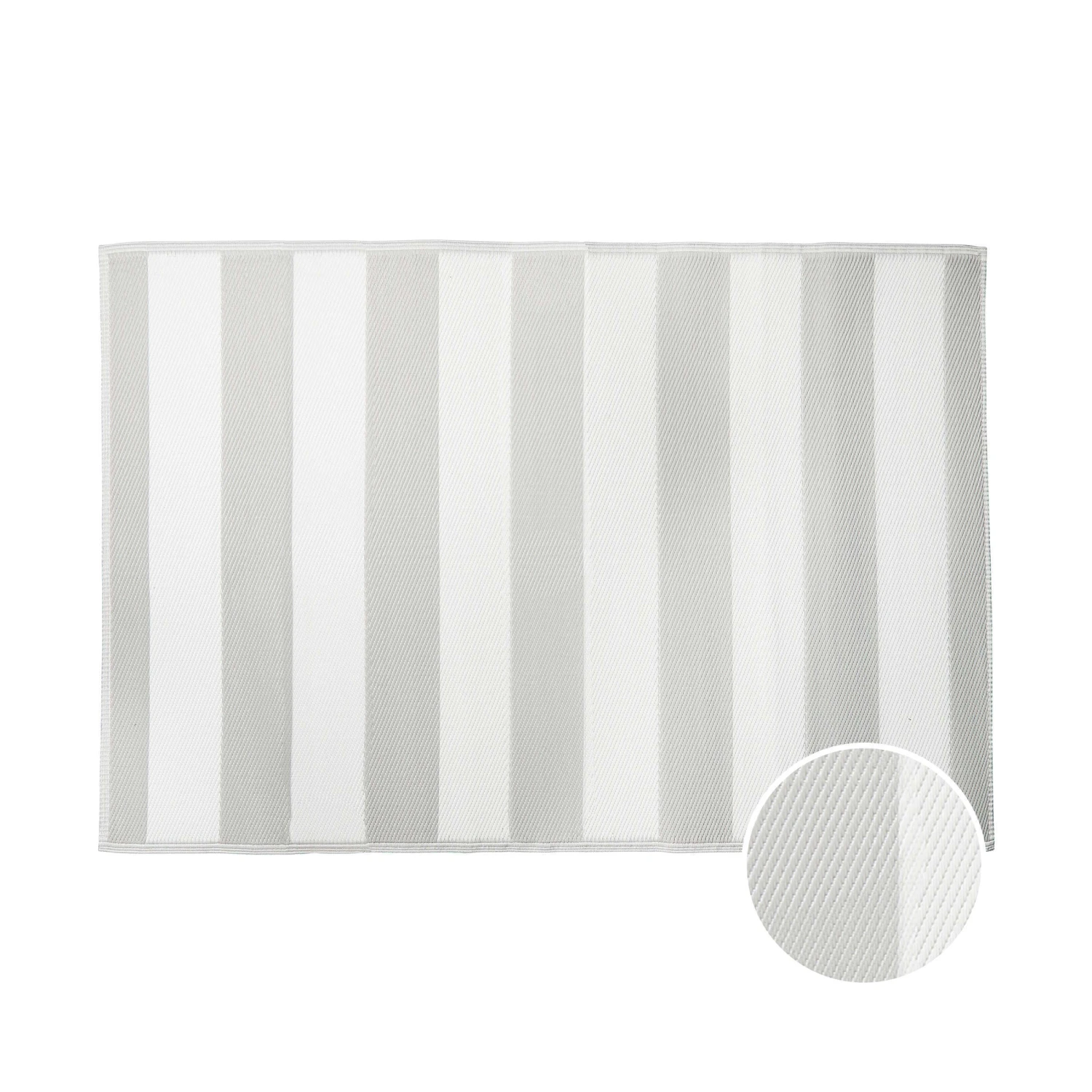 In- & Outdoor-Teppich Streifen L 180 X B 120cm COLOUR CLASH In Grau