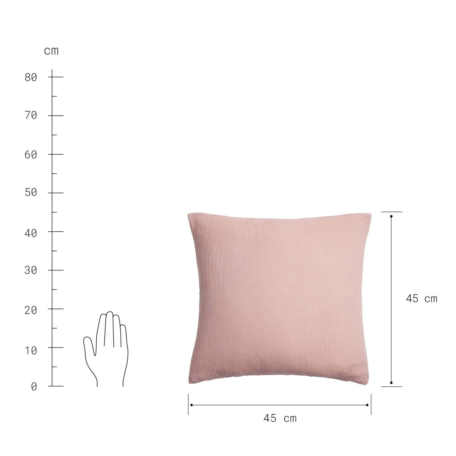 Kissen L 45 X B 45cm LAINETTE In Beige – Bild 2