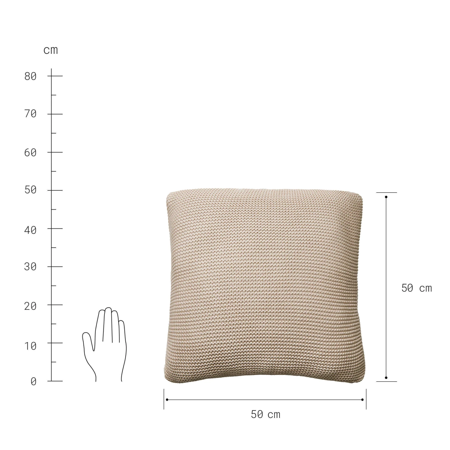 Kissen L 50 X B 50cm AVA In Taupe – Bild 4