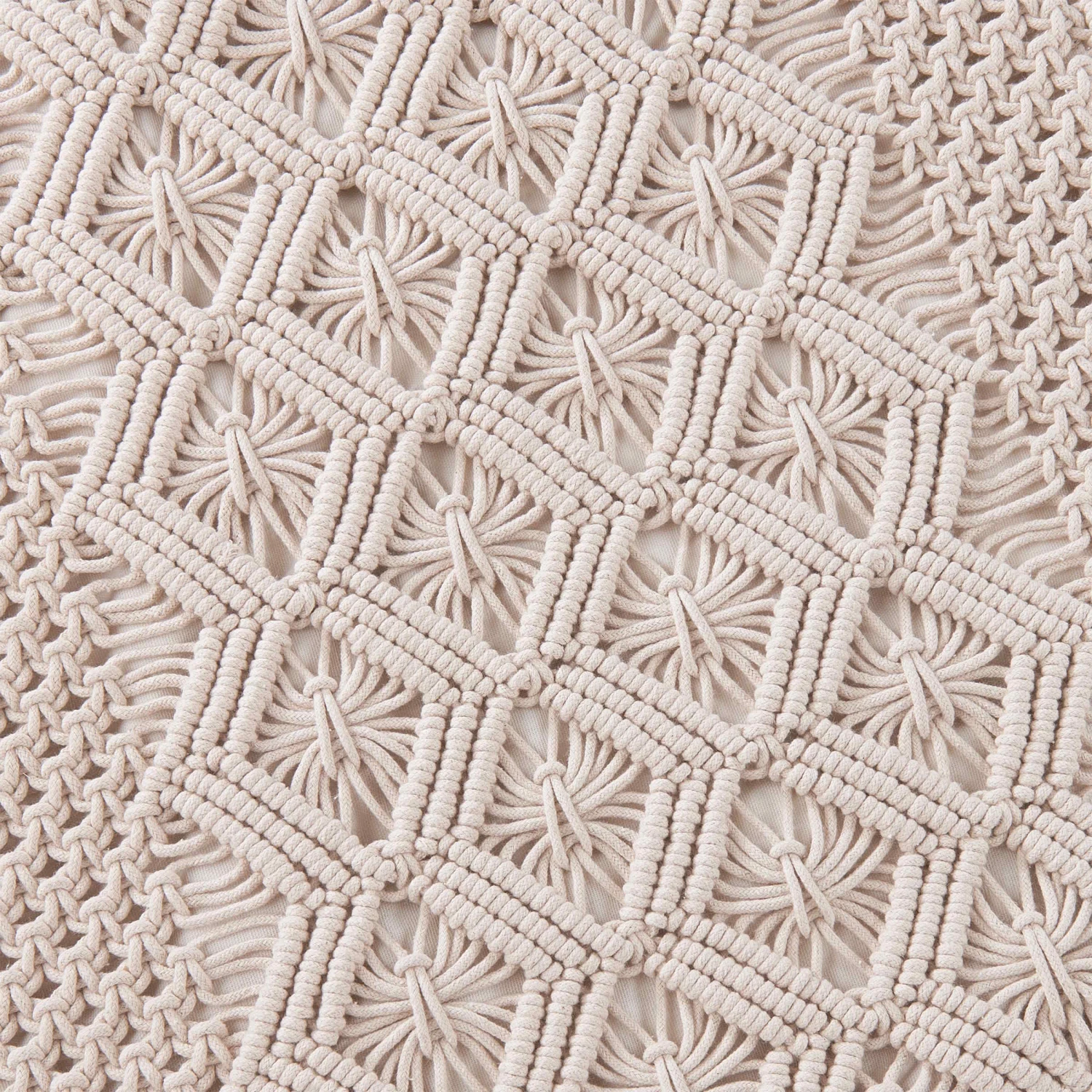 Kissen ZickZack L 45 X B 45cm MACRAMÉ In Creme – Bild 5