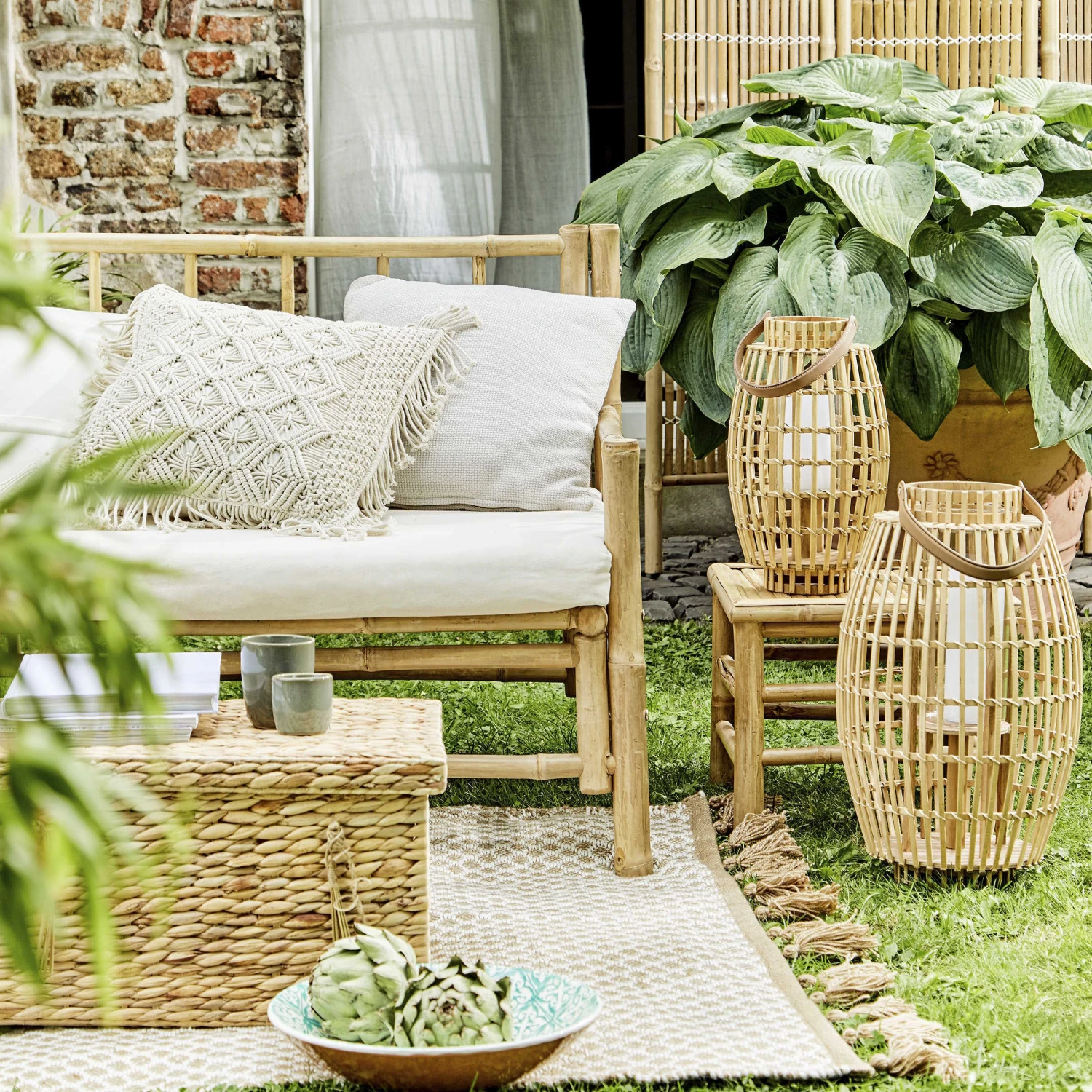 Kissen ZickZack L 45 X B 45cm MACRAMÉ In Creme – Bild 7