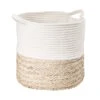 Korb Rund Ø35cm COTTON BRAID In Natur-Weiß