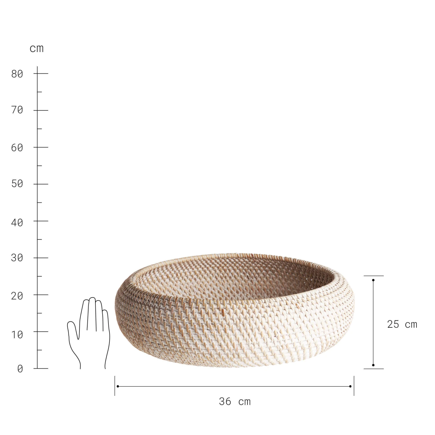Korb Rund Ø36cm RONDA In Natur – Bild 3