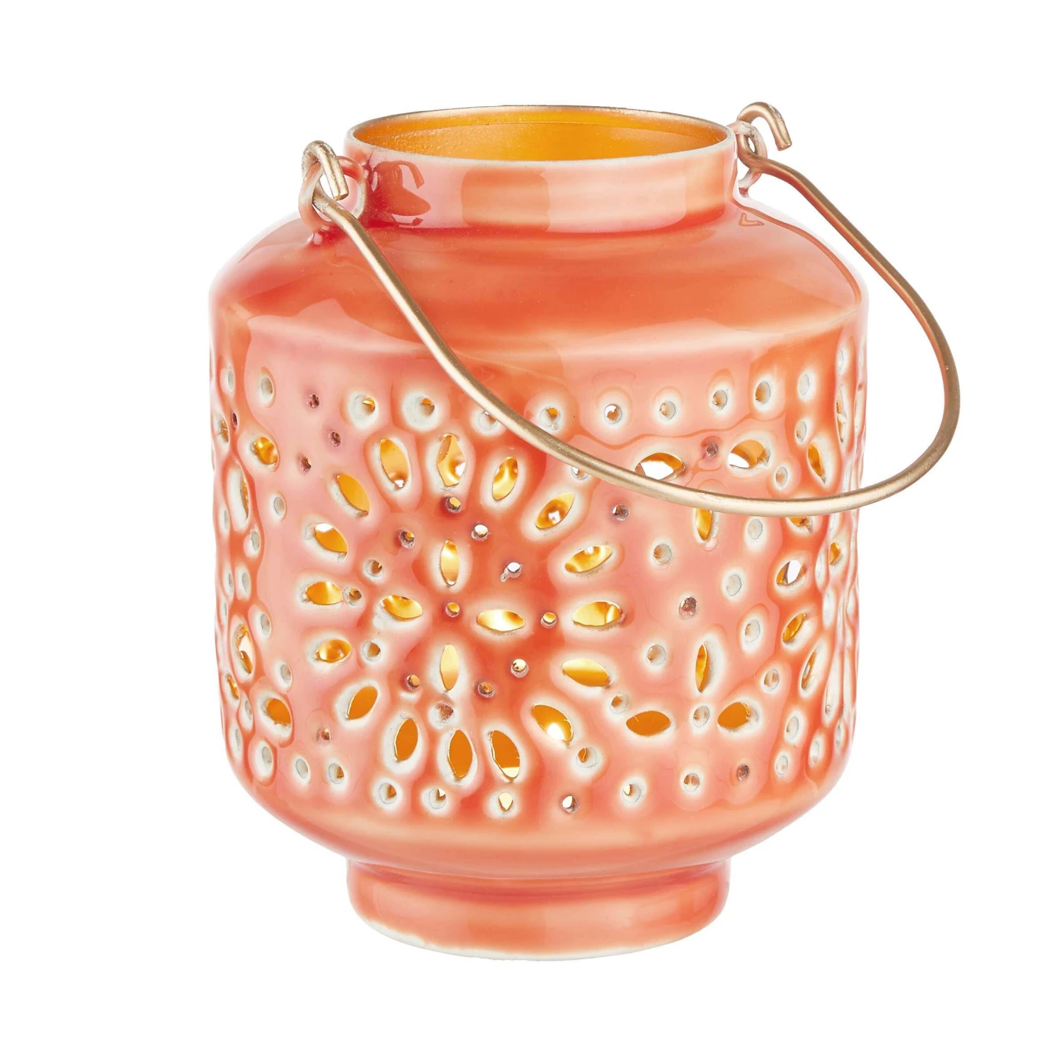 Laterne Höhe 10cm BLUE MAROCCO In Pastellorange – Bild 2