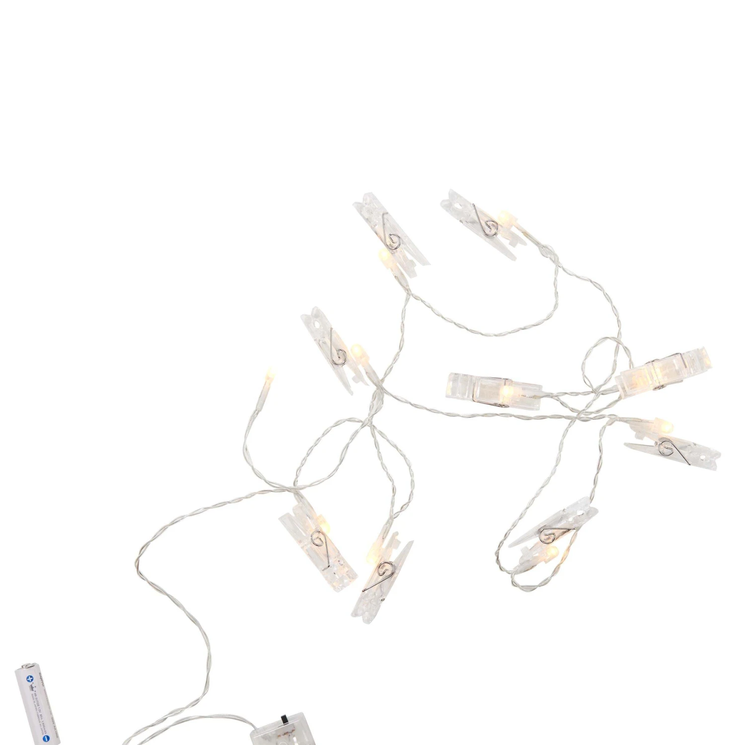 LED-Klammern 10 Lichter Mit USB-Batteriefach CLIP ART In Transparent – Bild 5