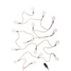 LED Lichterkette Mit Naturseil 15 Lichter Und Stecker BULB LIGHTS In Natur