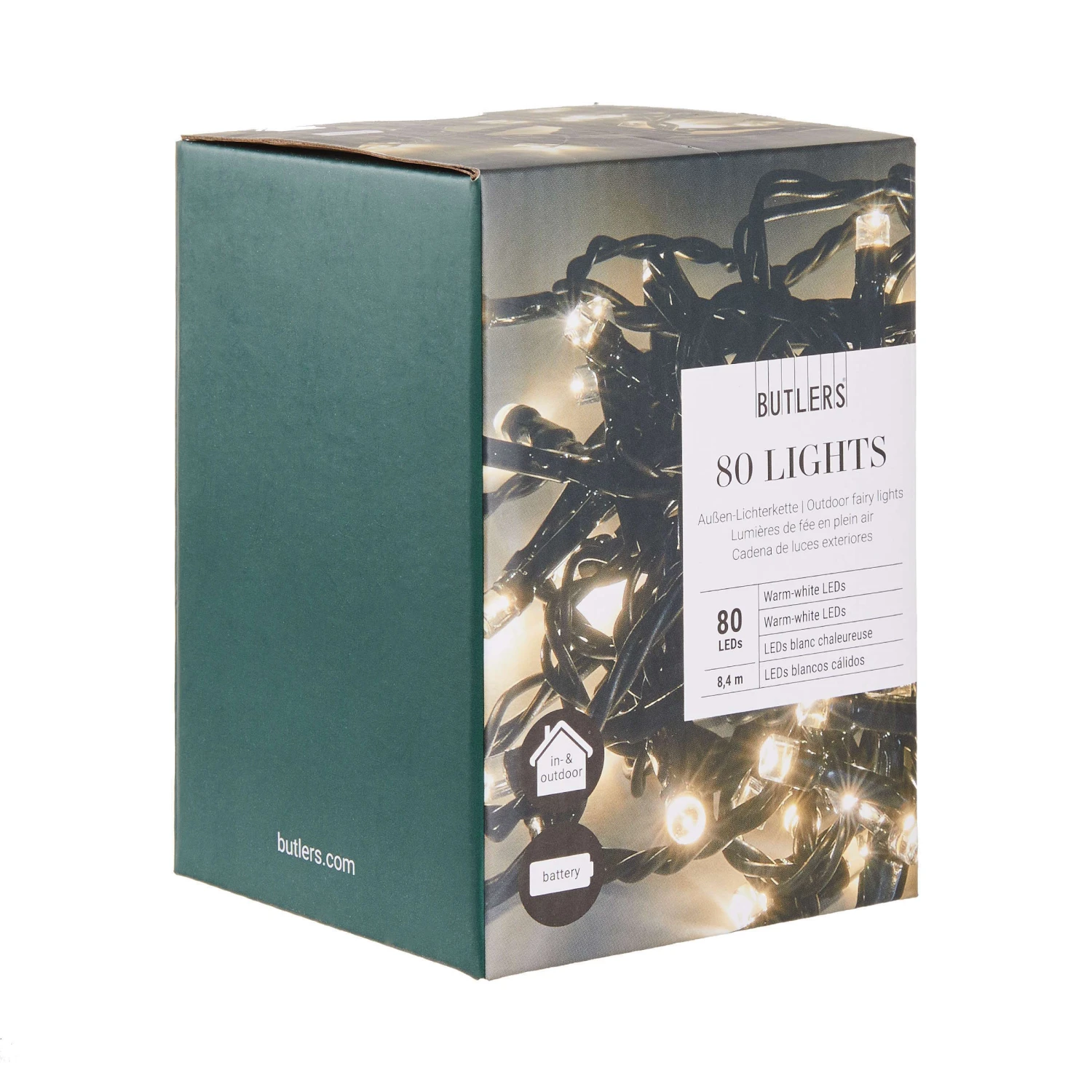 LED Outdoor Lichterkette 80 Lichter 80 LIGHTS In Schwarz – Bild 3