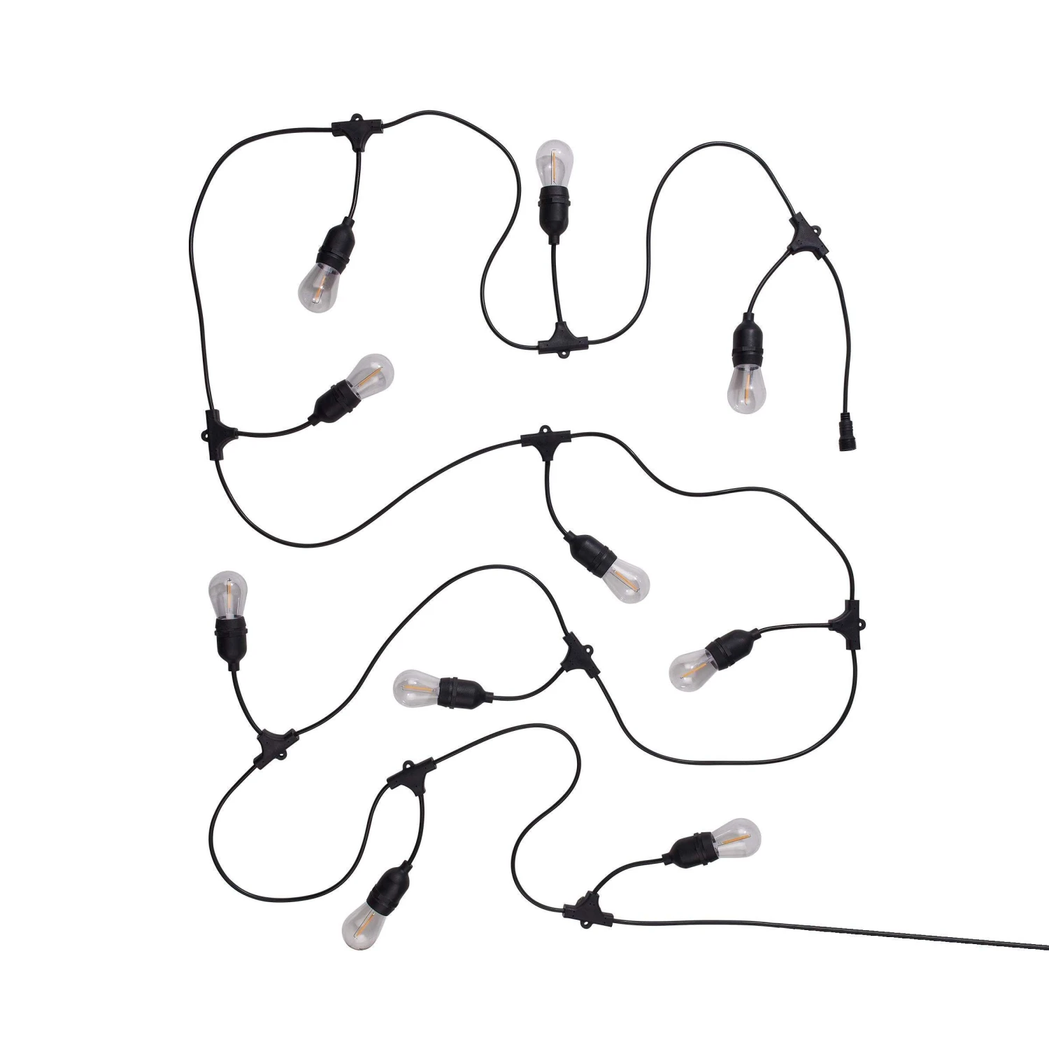 Outdoor-Lichterkette Mit 10 Glühbirnen Und Stecker BULB LIGHTS In Schwarz – Bild 2