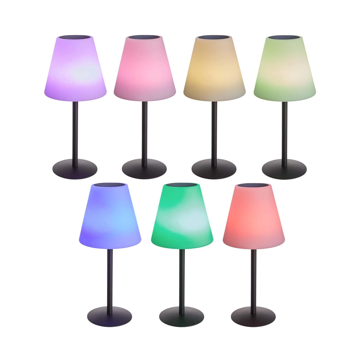 Outdoor Solar-Tischleuchte Mit Farbwechsel LIGHT UP In Schwarz-Weiß – Bild 3