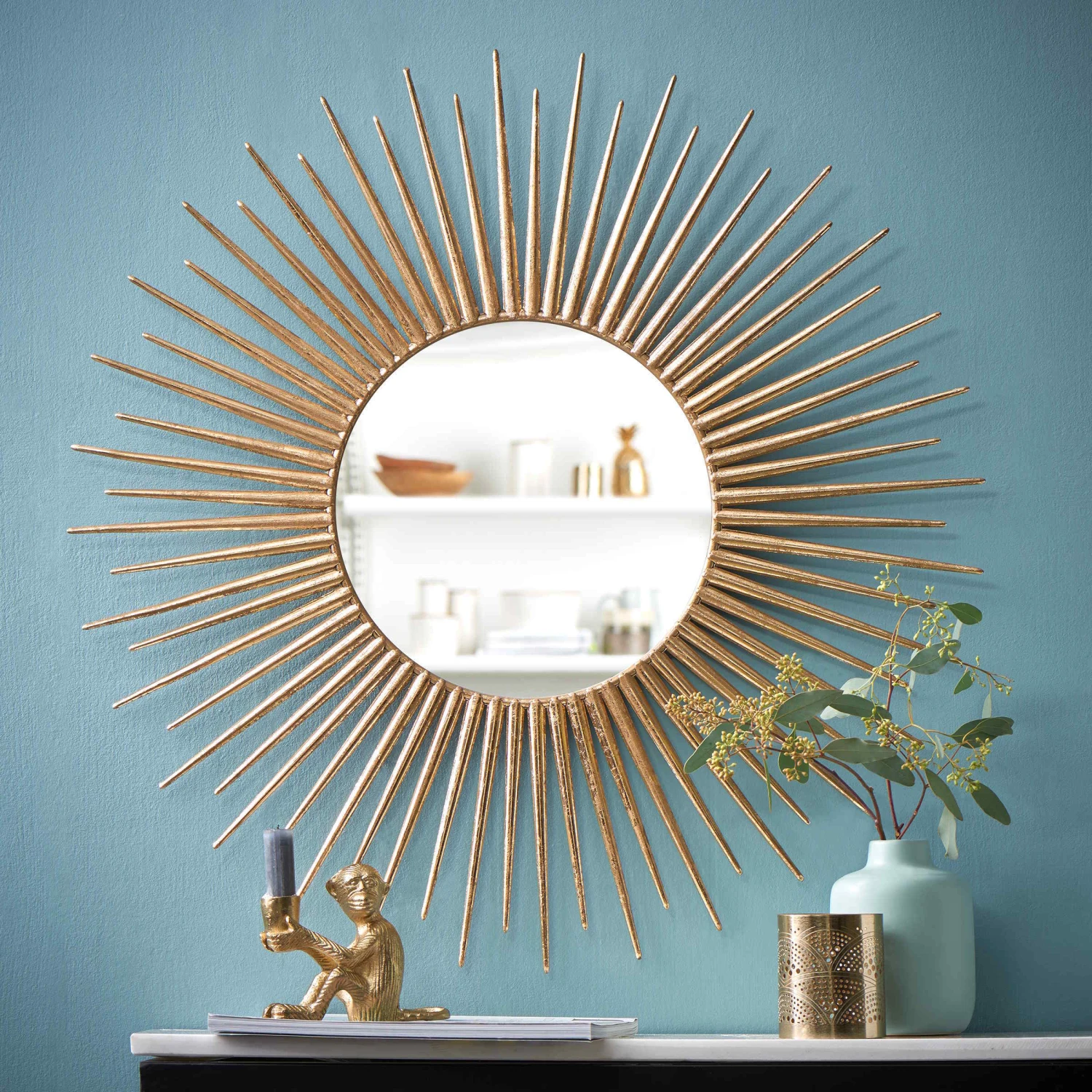 Spiegel Sonnenförmig Ø76cm DEL SOL In Gold – Bild 2