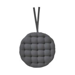 Stuhlkissen Mit Bändchen Ø42cm SOLID In Grau
