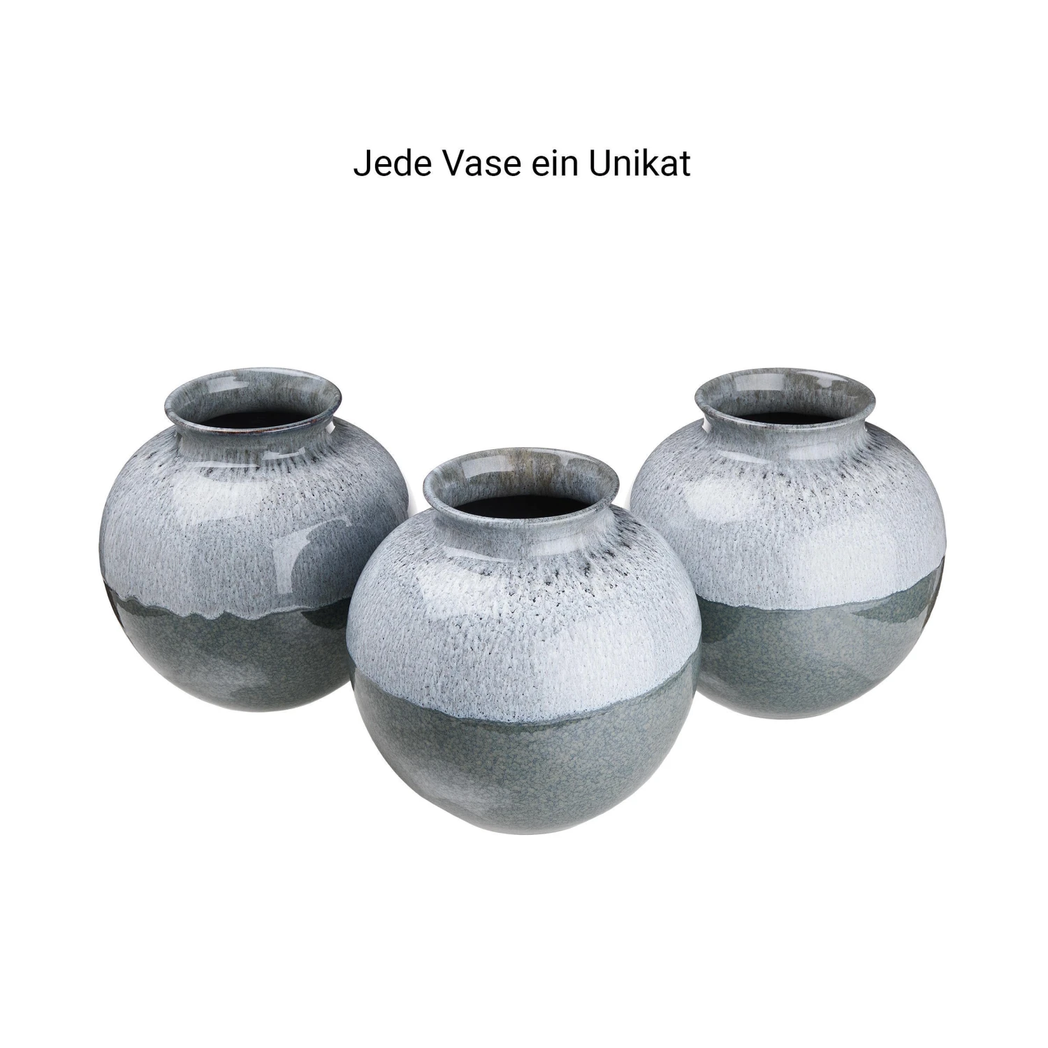 Vase Höhe 20cm AQUARELLE In Petrol – Bild 5