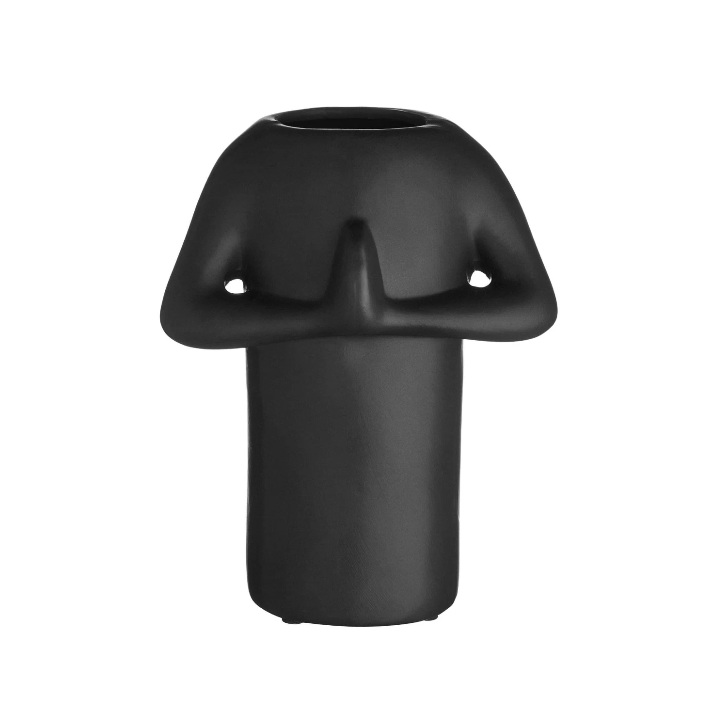 Vase Höhe 26cm GREETING In Schwarz