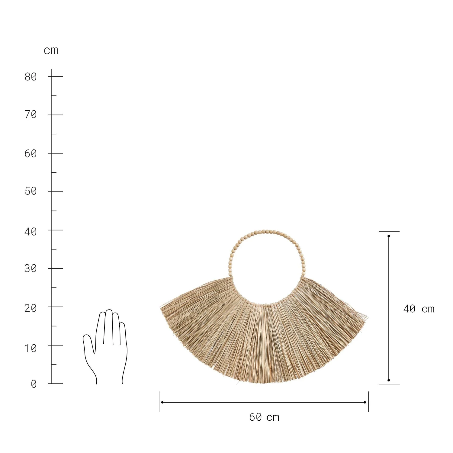 Wanddekoration L 60 X B 40cm BALI In Natur – Bild 2