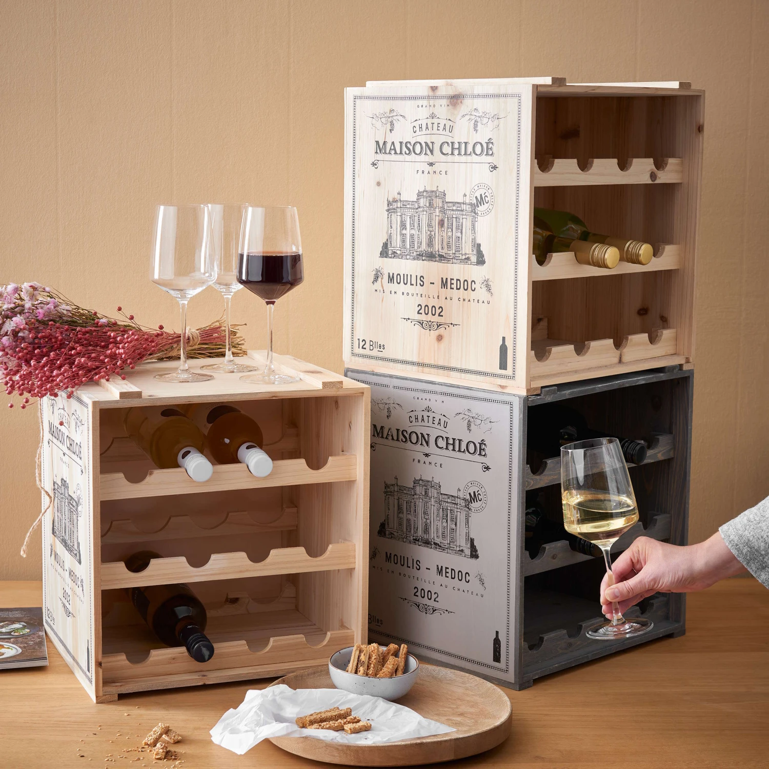 Weinregal VINOTHEK In Taupe – Bild 2